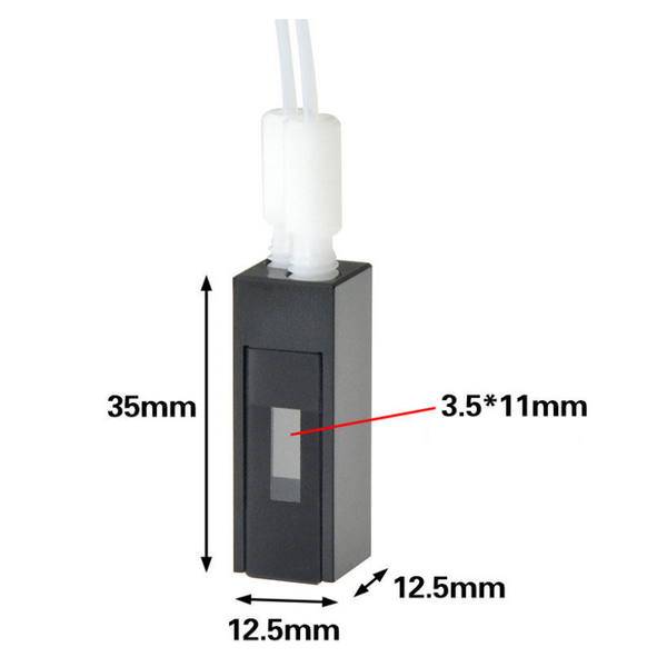 Micro tablet dissolution cell with PTFE tubing ,2 clear windows