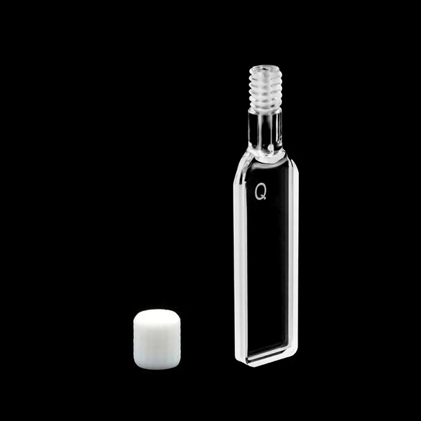 UV quartz cuvettes with PTFE screw cap, 2 Clear Windows Laborxing