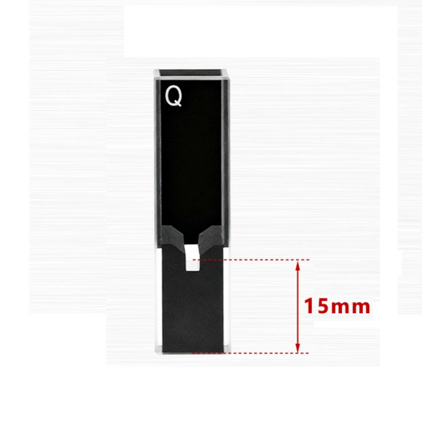 UV quartz sub-micro black cuvetter,2 clear windows,Z-Dimension 15 mm Laborxing