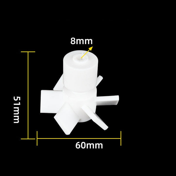 PTFE Stirring propeller with 4 blades, 45° pitched, for Ø 7 mm shaft Laborxing