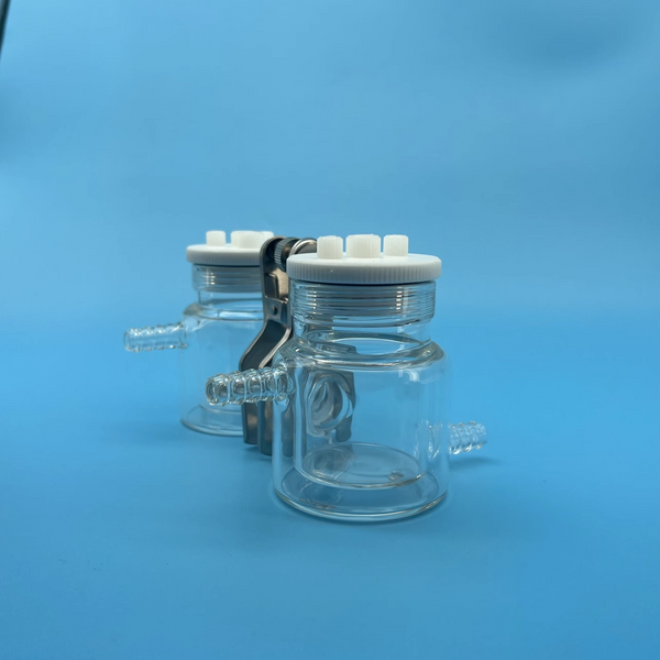 Dual chamber H-cell membrane electrochemical reactor for Wastewater treatment, capacity 400 to 800 ml Laborxing