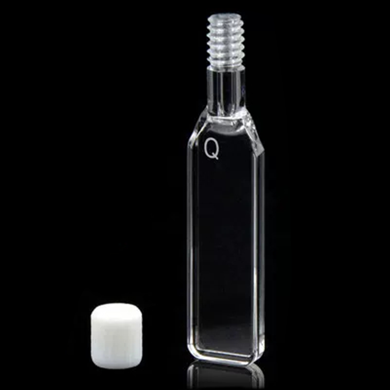 UV quartz cuvettes with PTFE screw cap, 4 clear windows Laborxing