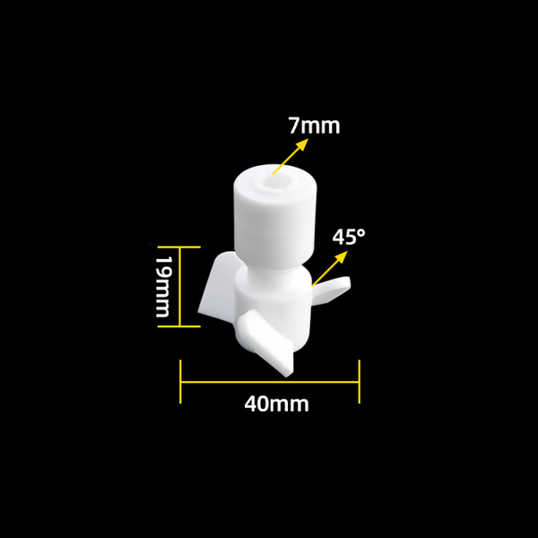 PTFE Stirring propeller with 3 blades, 45° pitched, for Ø 7 mm shaft Laborxing