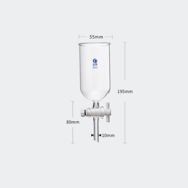 Cylindrical funnel with PTFE stopcock,50 to 1.000 ml Laborxing