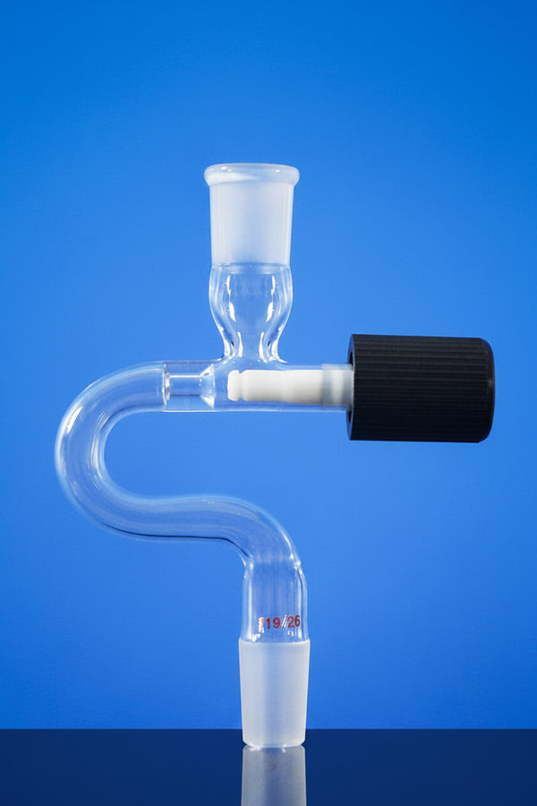 Schlenk vacuum valve adapter with glass joint Laborxing