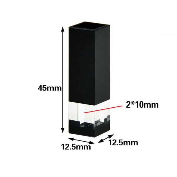 UV quartz sub-micro black cuvette,Z-Dimension 8.5 mm,lightpath 10 mm Laborxing