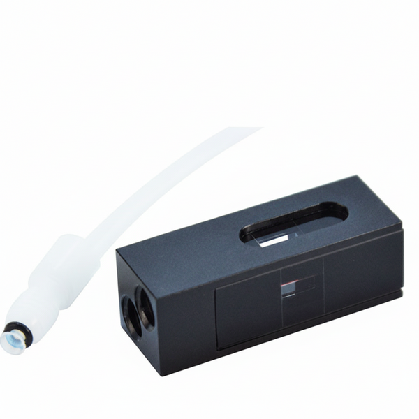 UV quartz sub-micro tablet dissolution cell with PTFE tubing and 4x6 mm window,3 clear windows