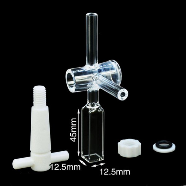 UV quartz marco three-way tap cuvette with PTFE stopcock, lightpath 10 mm Laborxing
