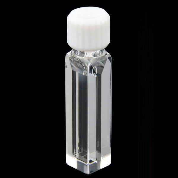 UV quartz semi-micro cuvette with screw cap , lightpath 10 mm, 4 clear windows