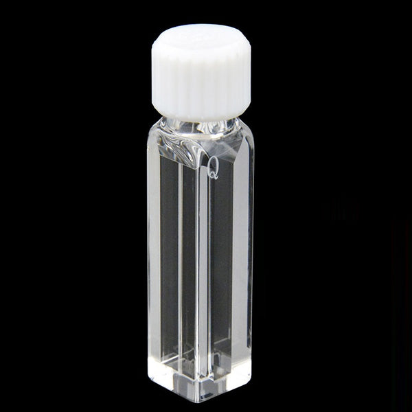 UV quartz semi-micro cuvette with screw cap , lightpath 10 mm, 4 clear windows