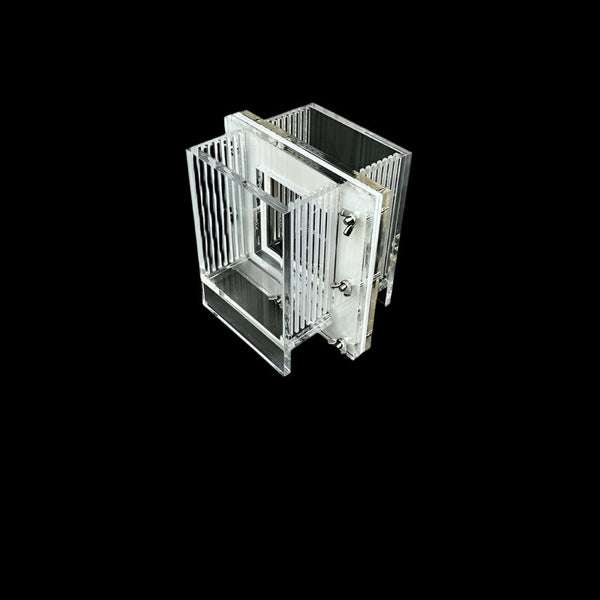 Triple chamber H-cell electrochemical reactor for Wastewater treatment, capacity 600 to 1200 ml Laborxing