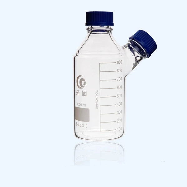Double-necked HPLC bottle with GL45 screw cap, capacity 250 to 2.000 ml Laborxing