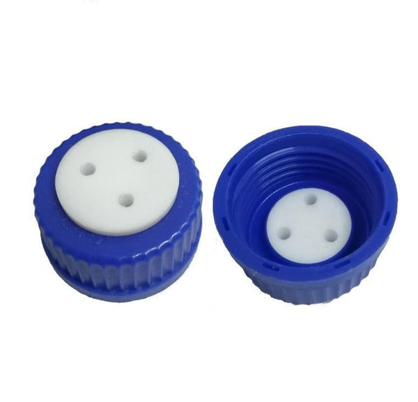 Four-necked HPLC bottle with GL45 screw cap, brown glass,capacity 250 to 2.000 ml Laborxing