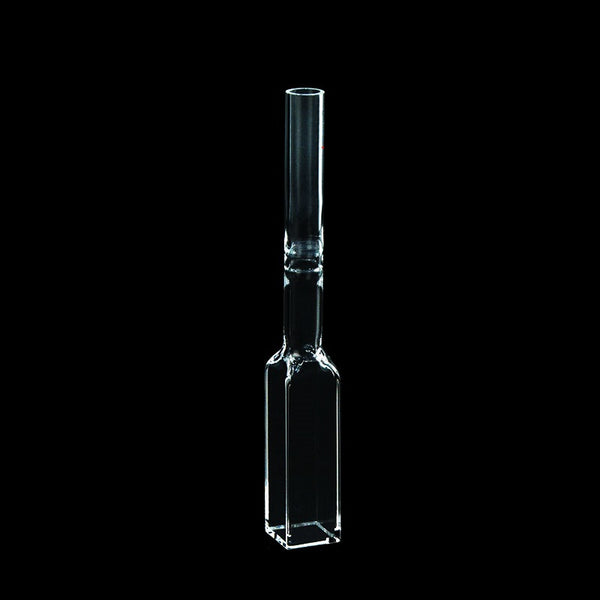 UV quartz macro volume cuvette with quartz-to-pyrex graded tube , lightpath 10 mm