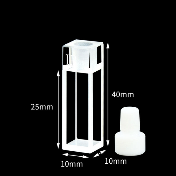 IR quartz cuvettes with PTFE Stopper, 4 clear windows Laborxing