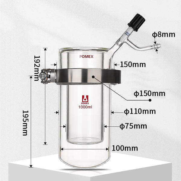 Vacuum sublimation apparatus with high vacuum valve, capacity 250 to 2.000 ml Laborxing