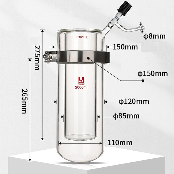 Vacuum sublimation apparatus with high vacuum valve, capacity 250 to 2.000 ml Laborxing