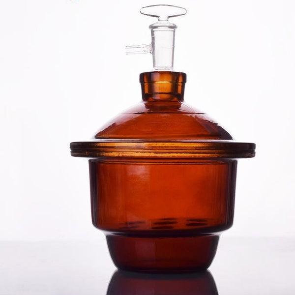 Vacuum Desiccator with tube and stopcock, brown glass Laborxing