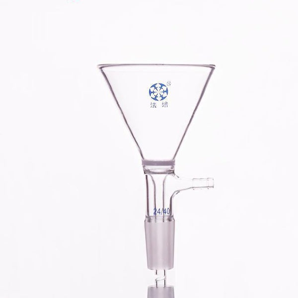 Funnel with frit, joint and hose connector, diameter 50 mm to 150 mm Laborxing