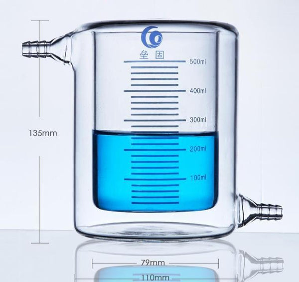 Electrochemical cell with water jacket, graduated, capacity 50 ml to 5000 ml Laborxing