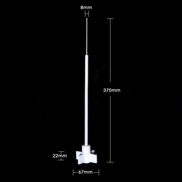 PTFE Stirring propeller with 6 blades, 45° pitched, for Ø 8 mm shaft Laborxing