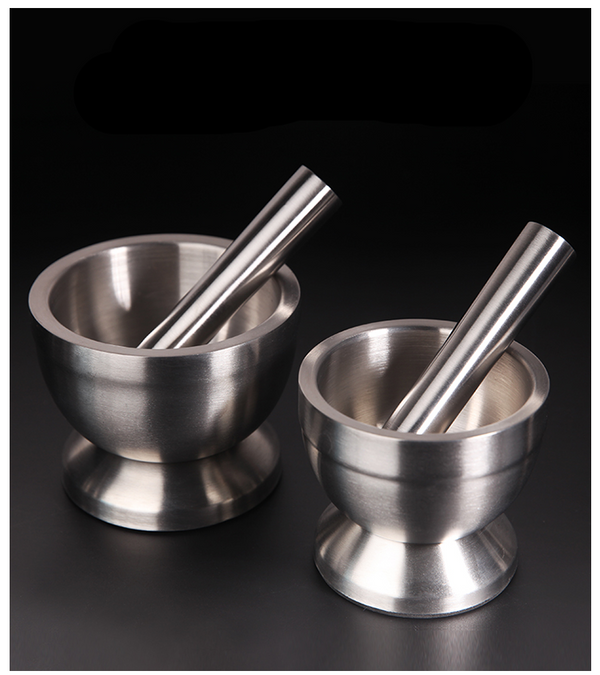 Stainless steel mortar with pestle, diameter 85 to 98 mm Laborxing