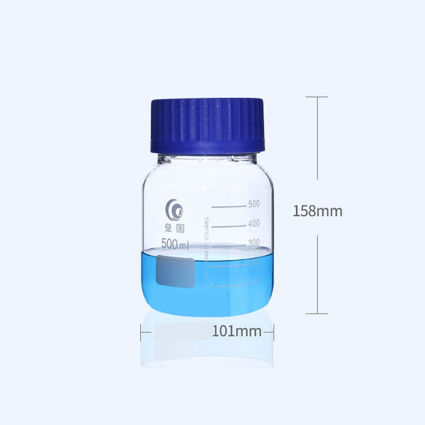GL 80 Screw top bottle, clear glass, graduated, 250 ml to 1.000 ml Laborxing