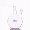 Double-necked flat-bottom flask, bevelled side necks,  250 ml to 5.000 ml Laborxing