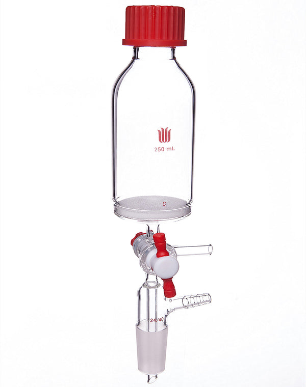 Solid-phase peptide synthesis vessel, capacity 10 to 500 ml Laborxing
