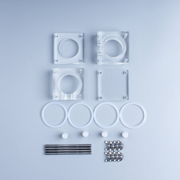 Dual chamber cube-shaped reactor for microbial fuel cell (MFC), Capacity 7 to 118 ml each single chamber Laborxing