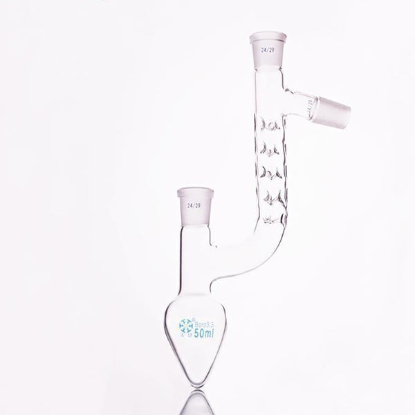 Pear-shaped claisen flask with vigreux, 25 to 500 ml Laborxing