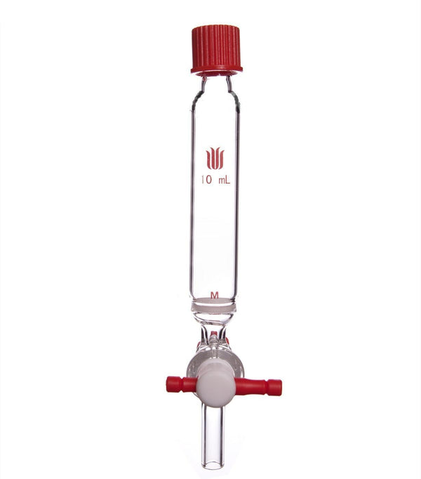 Solid-phase peptide synthesis vessel with PTFE stopcock, capacity 10 to 250 ml Laborxing