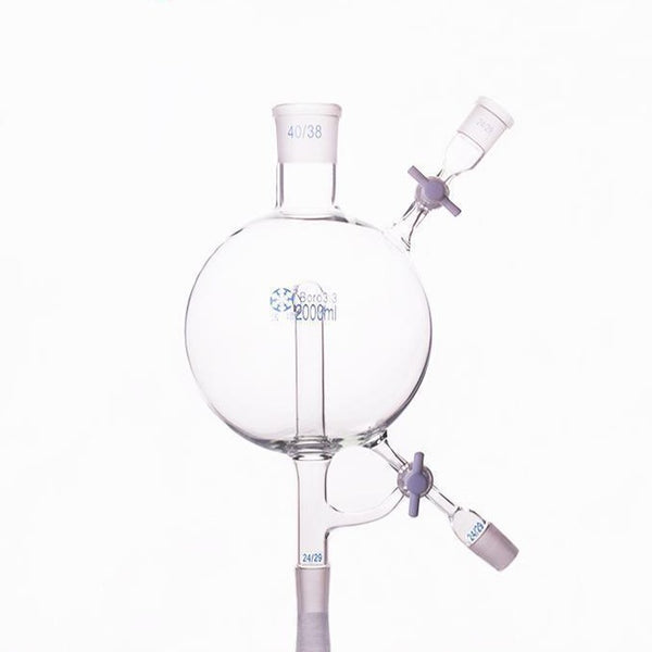 Solvent distillation head with 2 side joint, capacity 500 to 2.000 ml Laborxing