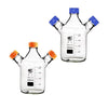 Three-necked HPLC bottle with GL45 screw cap, capacity 250 to 10.000 ml Laborxing