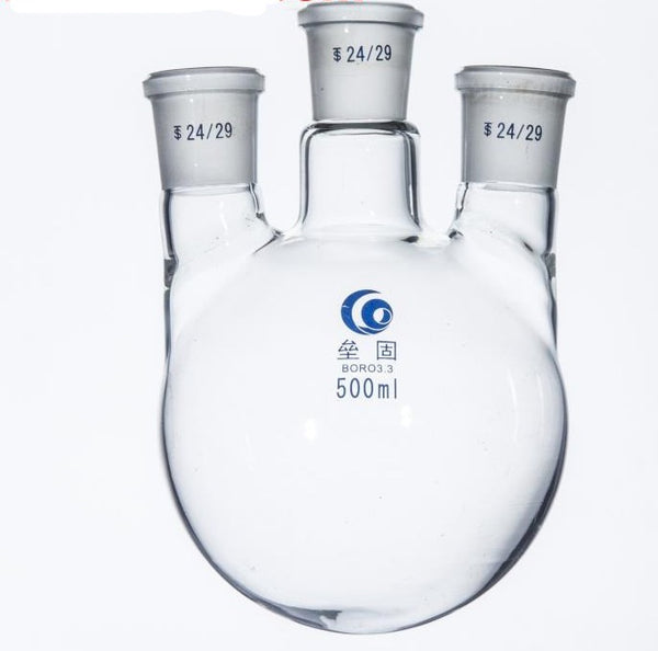 Three-necked round-bottom flask, parallel side necks, 50 ml to 20.000 ml Laborxing
