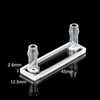 Celda de flujo de volumen micro de cuarzo UV con tubos laterales, 2 ventanas transparentes Laborxing