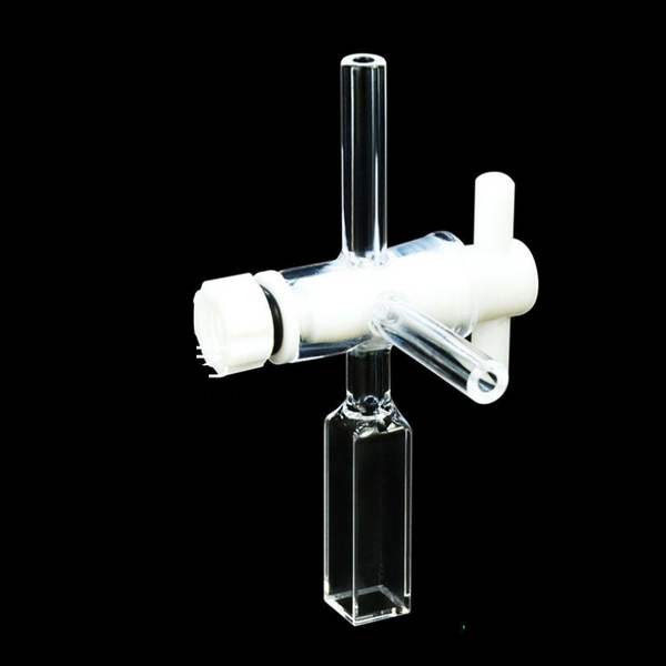 UV quartz marco three-way tap cuvette with  PTFE stopcock, lightpath 10 mm Laborxing