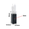 Celda de flujo submicro de cuarzo UV con rosca M6 y tubo de PTFE, trayectoria de luz de 10 mm