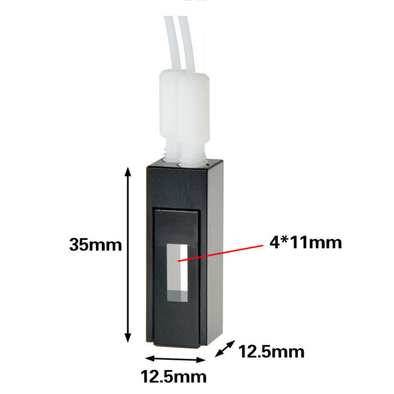 Window Cell Small Micro tablet dissolution cell with PTFE tubing ,2 clear windows | Laborxing
