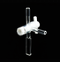 UV quartz micro three-way tap cuvette with  PTFE stopcock, 4 clear windows Laborxing