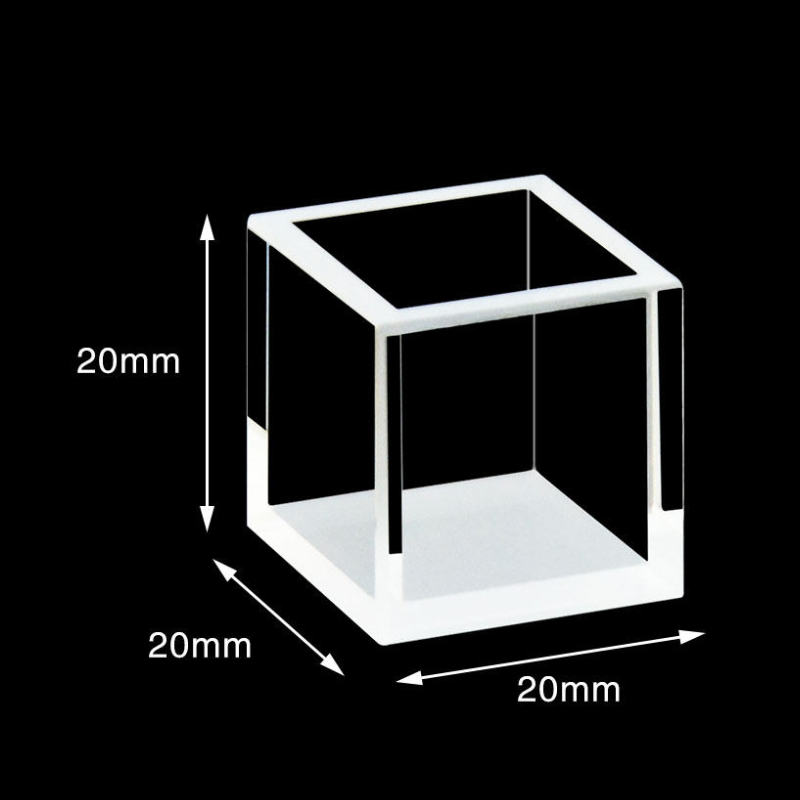 UV quartz square macro cuvette, 4 windows, lightpath 16 mm