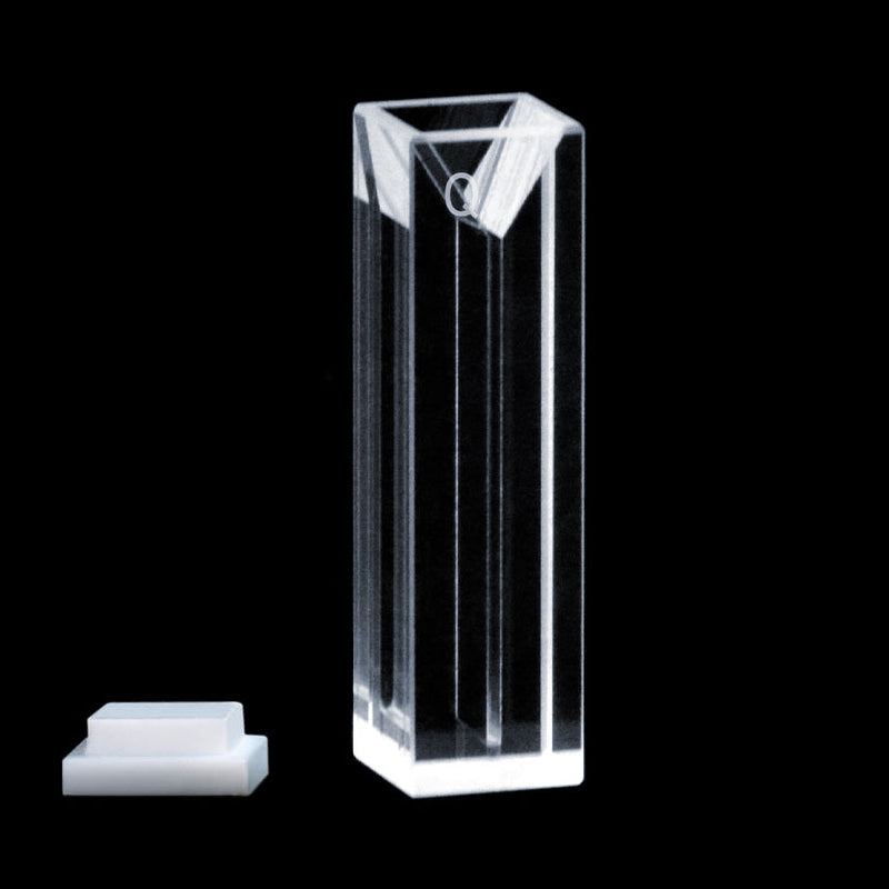 UV quartz micro cuvette with PTFE lid, lightpath 10 mm, 4 clear windows
