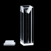 Micro cuvette UV en quartz avec couvercle PTFE, trajet lumineux 10 mm, 4 fenêtres transparentes Laborxing