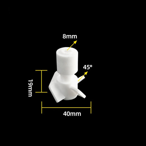 PTFE Stirring propeller with 4 blades, 45° pitched, for Ø 8 mm shaft Laborxing