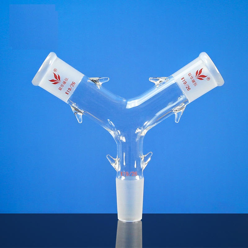 Schlenk 3-way adapter with 2 socket and 1 cone