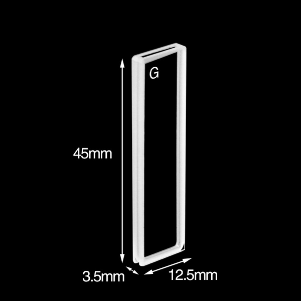 Cubetas estándar de vidrio óptico de paso corto, 2 ventanas transparentes Laborxing