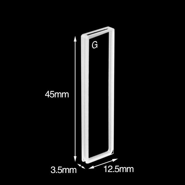 Standard short path length optical glass cuvettes, 2 clear windows Laborxing