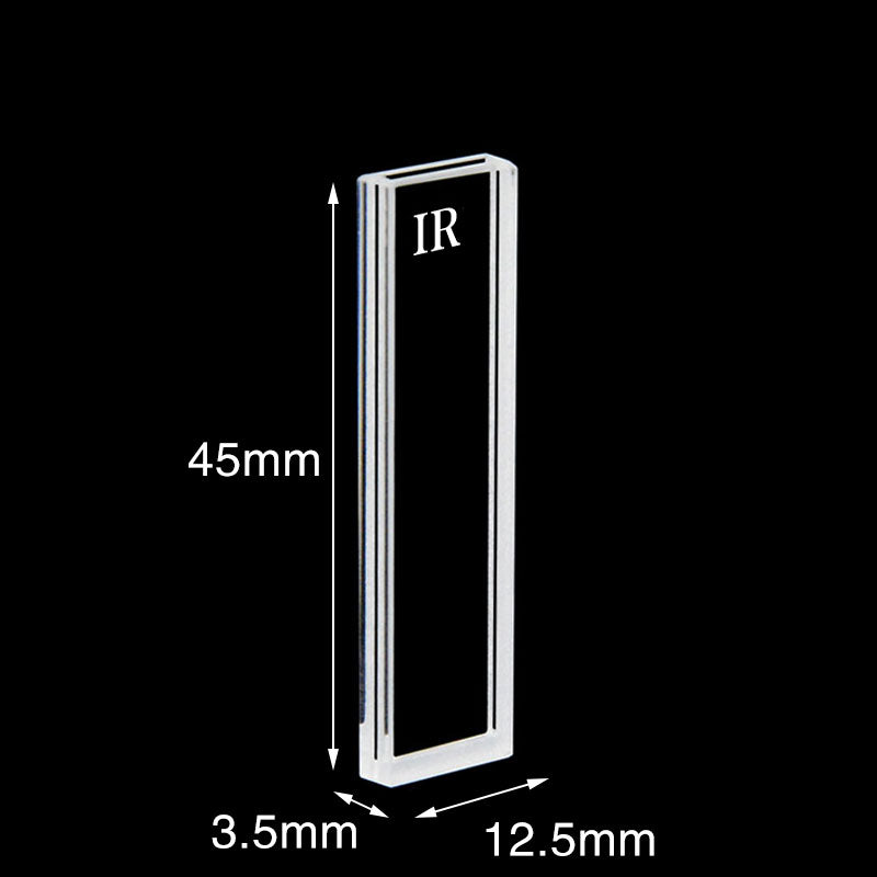 IR quartz micro cuvette with PTFE lid, 4 clear windows