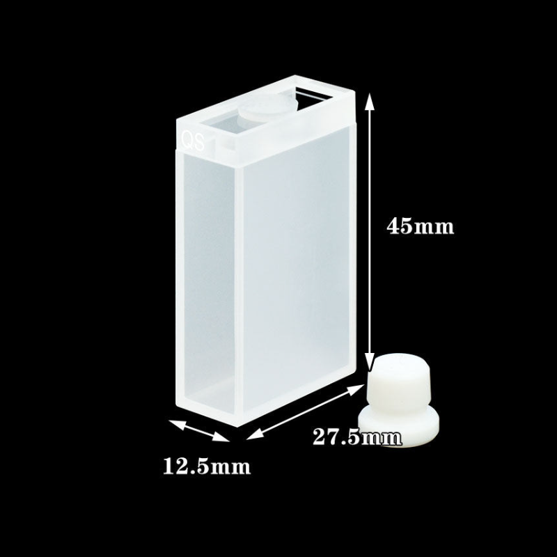 UV-Makro-Quarzküvetten mit PTFE-Stopfen, Lichtweg 25 mm