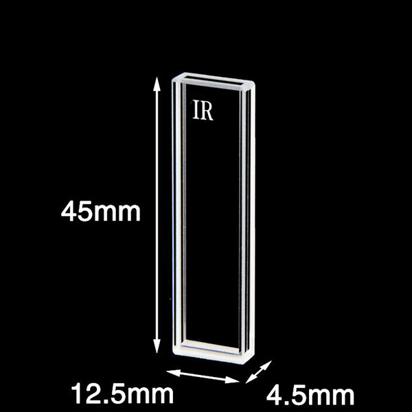 IR quartz micro cuvette with PTFE lid,  lightpath 40 mm, 2 clear windows Laborxing